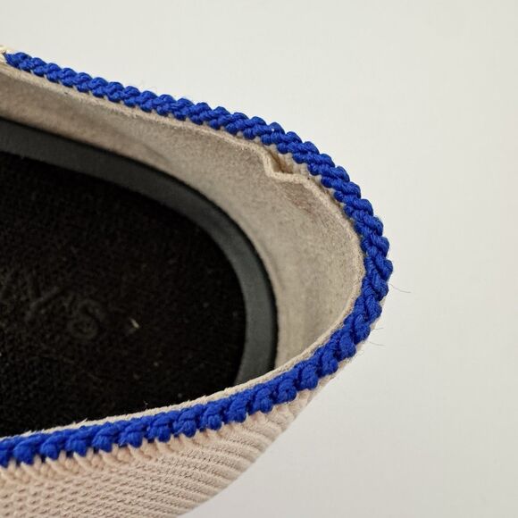 ROTHYS The Almond Loafer Discontinued VANILLA BEAN Knit Slip On Flats Size 12 - Picture 4 of 6